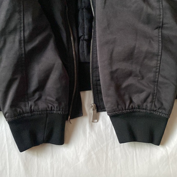 H&M Black Bomber Jacket Sz M - Picture 5 of 11